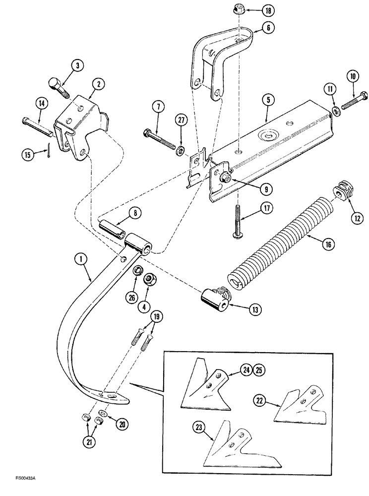 Схема запчастей Case IH 1830 - (09-024) - GROUND WORKING TOOL, VIBRA SHANK (Sep 24 2010 10:14:00.2560 AM) (00) - COMPLETE MACHINE