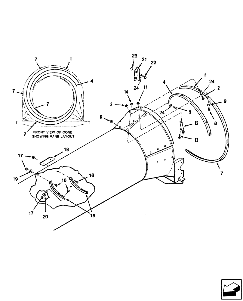 Схема запчастей Case IH 2577 - (66.360.04) - VANE - EXTENDED WEAR/STANDARD WEAR (66) - THRESHING