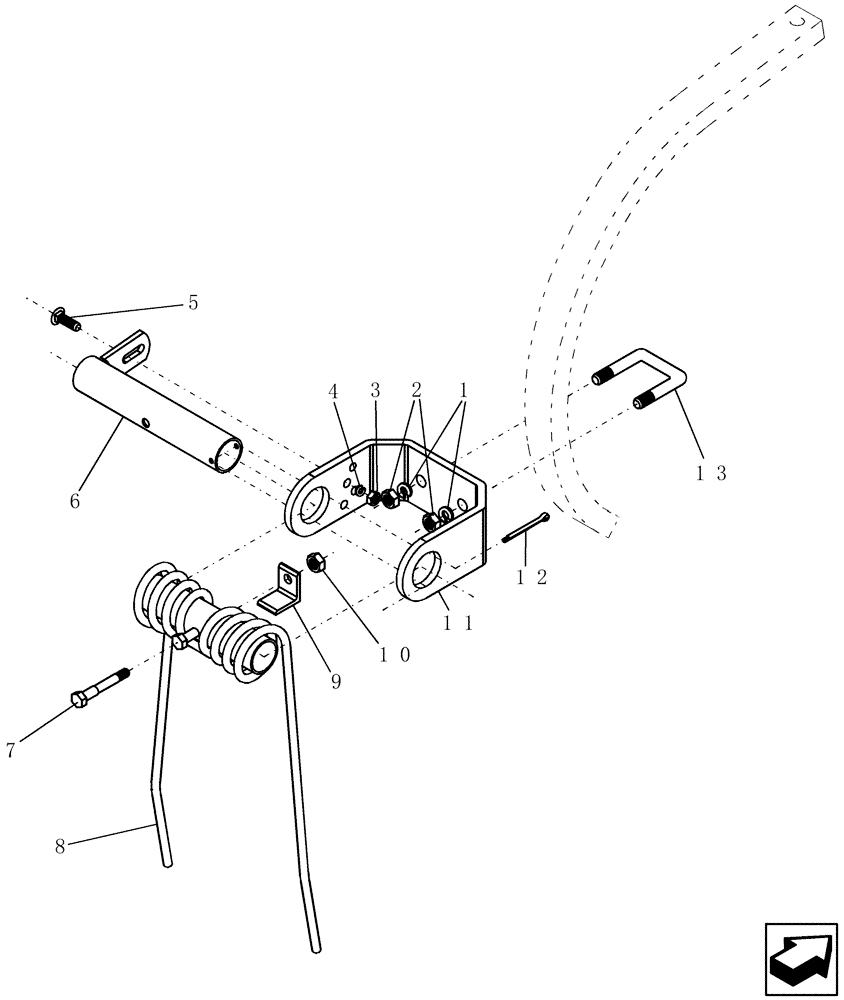 Схема запчастей Case IH 400 - (75.200.47) - SHANK FURROW CLOSER (75) - SOIL PREPARATION