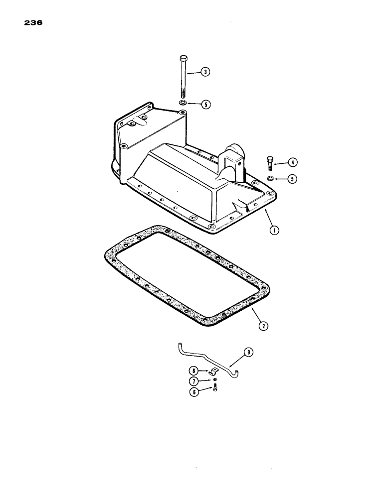 Схема запчастей Case IH 770 - (236) - TRANSMISSION REAR COVER & HYDRAULICS, USED WITHOUT D.O.M. (08) - HYDRAULICS