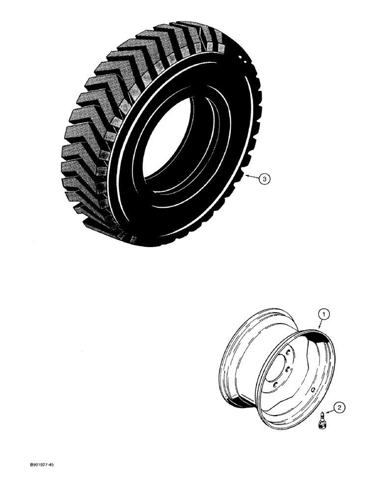 Схема запчастей Case IH 1818 - (6-26) - WHEELS AND TIRES (06) - POWER TRAIN