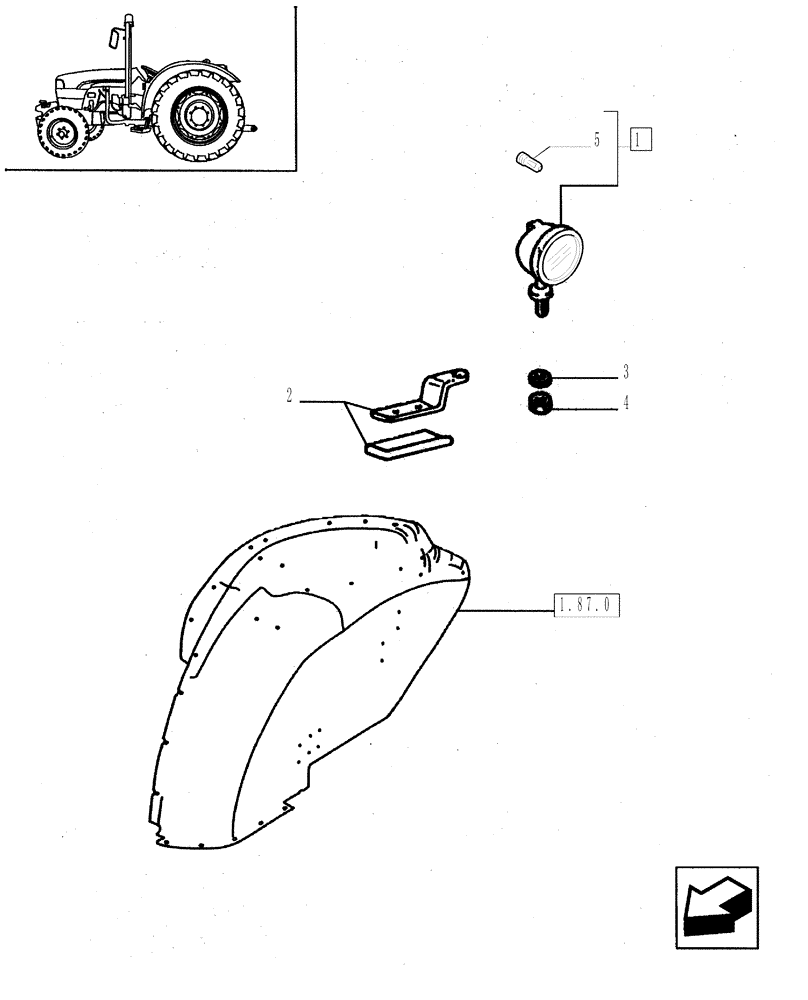 Схема запчастей Case IH JX95 - (1.75.5) - VAR - 767, 335767 - WORKLAMPS (06) - ELECTRICAL SYSTEMS