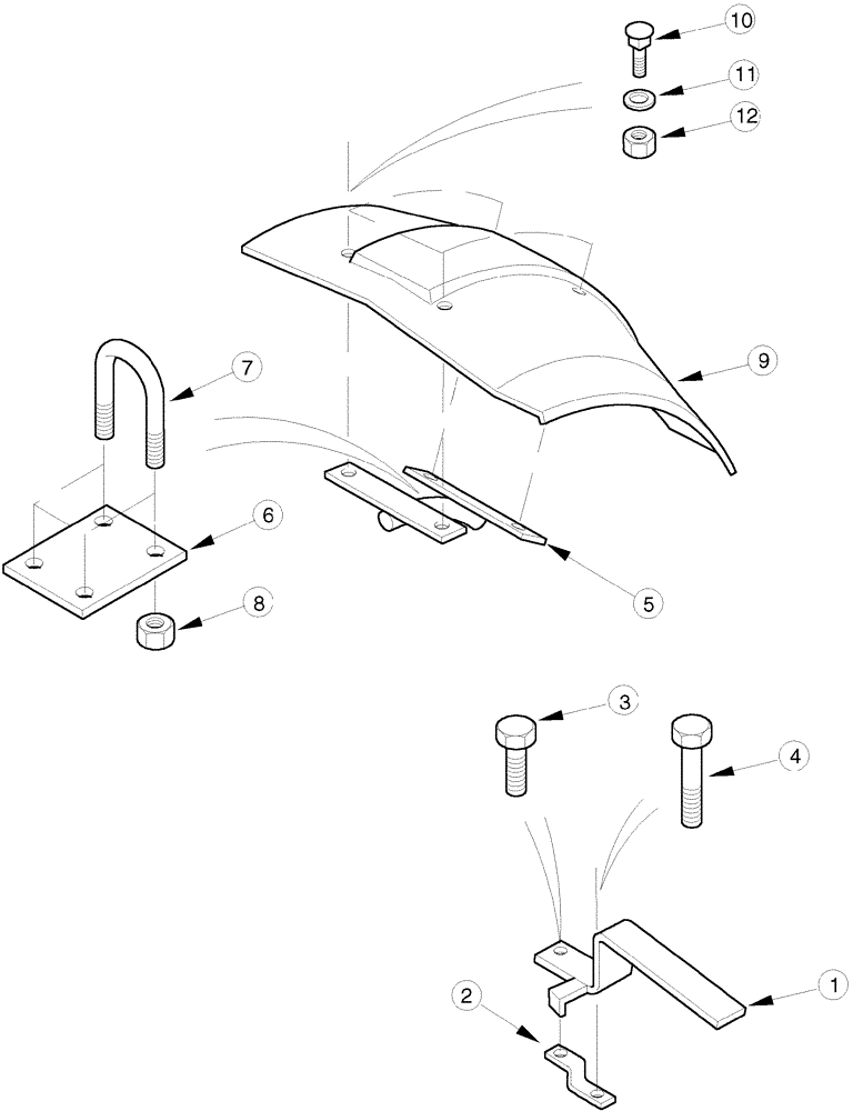Схема запчастей Case IH C70 - (09-05) - FRONT SPLASH SHIELDS (09) - CHASSIS/ATTACHMENTS