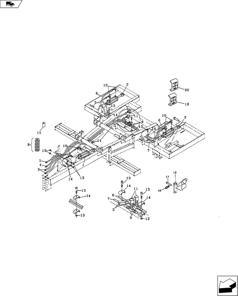 Схема запчастей Case IH 527 - (35.100.01) - HYDRAULICS (WITH COULTER ATTACHMENT) (35) - HYDRAULIC SYSTEMS
