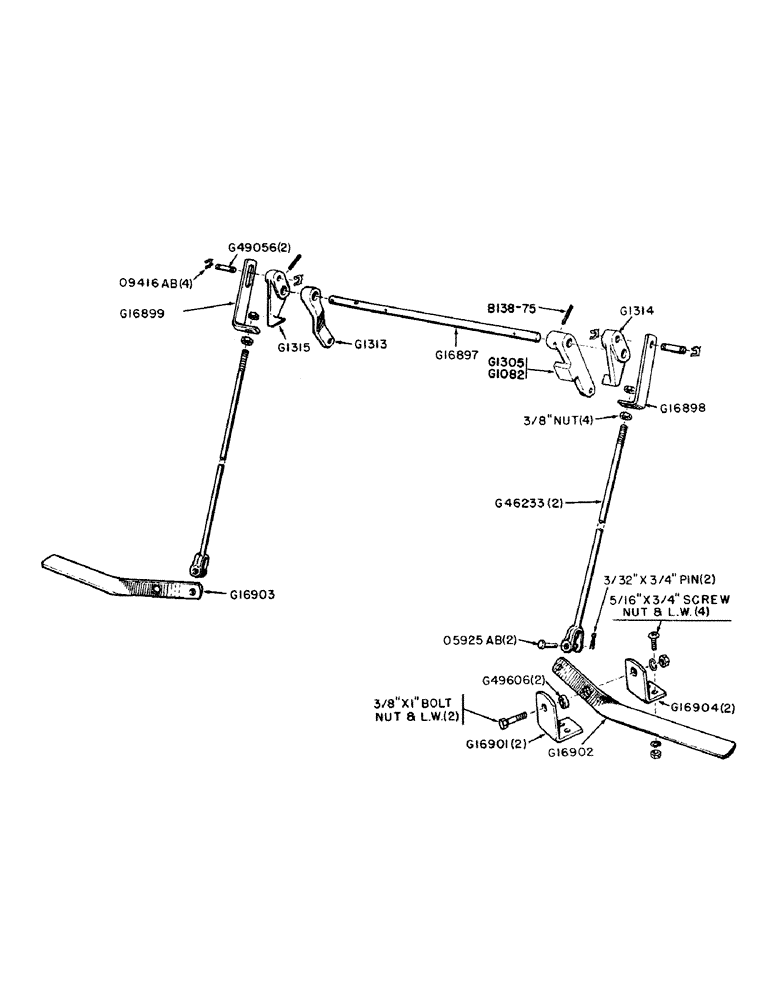 Схема запчастей Case IH 500B-SERIES - (021B) - R.H. AND L.H. FOOT THROTTLES, TRACTORS S/N 6120001 AND AFTER (03) - FUEL SYSTEM