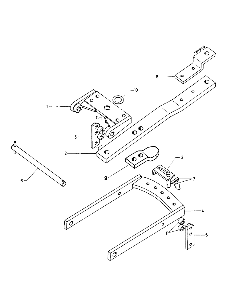 Схема запчастей Case IH 824 - (312) - DRAW FRAME (08) - HYDRAULICS