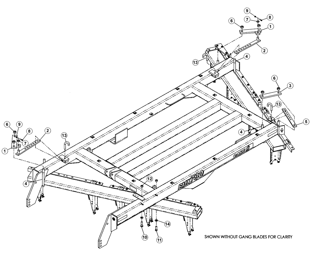 Схема запчастей Case IH RMX790 - (75.200.01) - DISK GANG FRAME MOUNTING PARTS (09) - CHASSIS/ATTACHMENTS