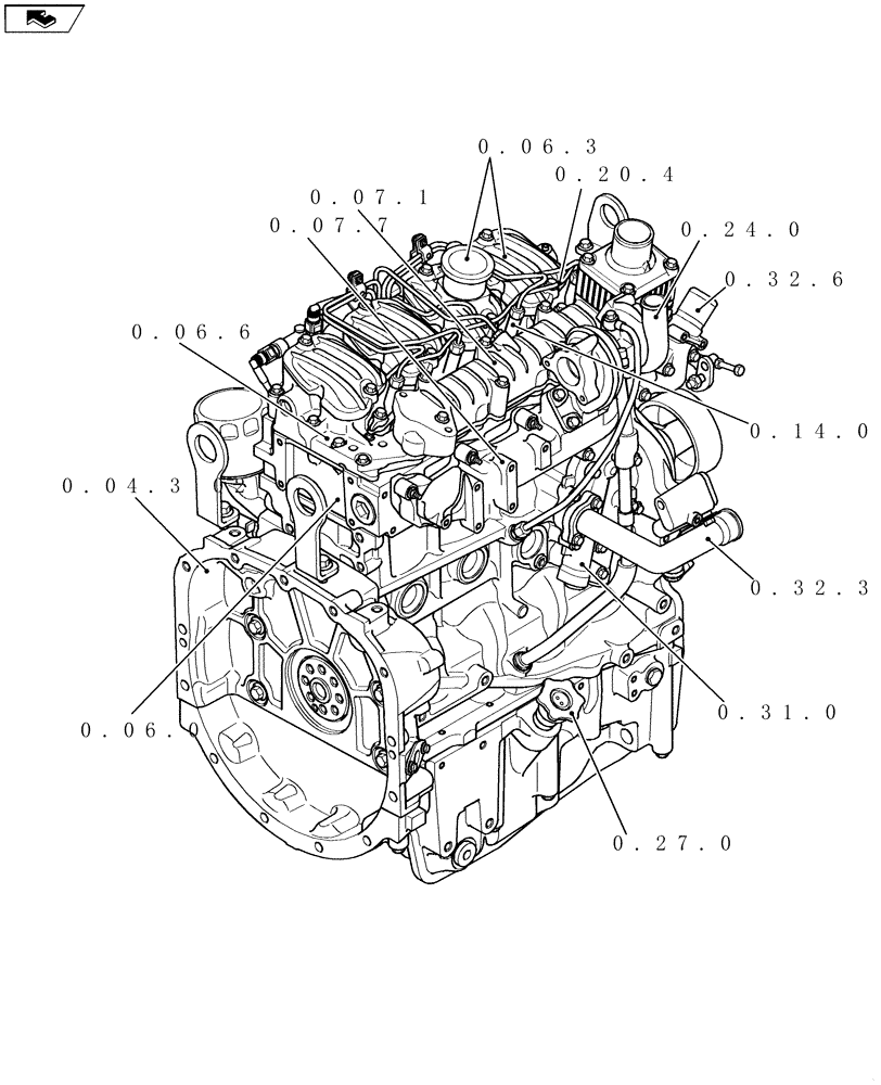 Схема запчастей Case IH FARMALL 60 - (SEC. 01[02]) - ENGINE (00) - GENERAL