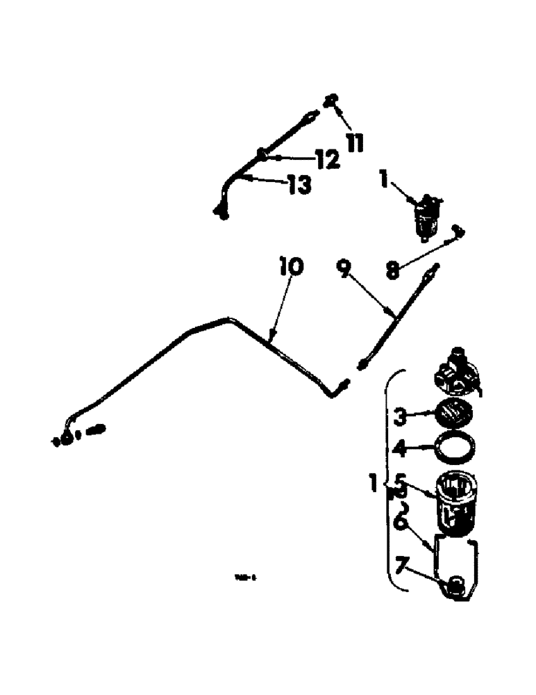 Схема запчастей Case IH B275 - (058) - CHASSIS, WATER TRAP AND FUEL PIPES (12) - CHASSIS