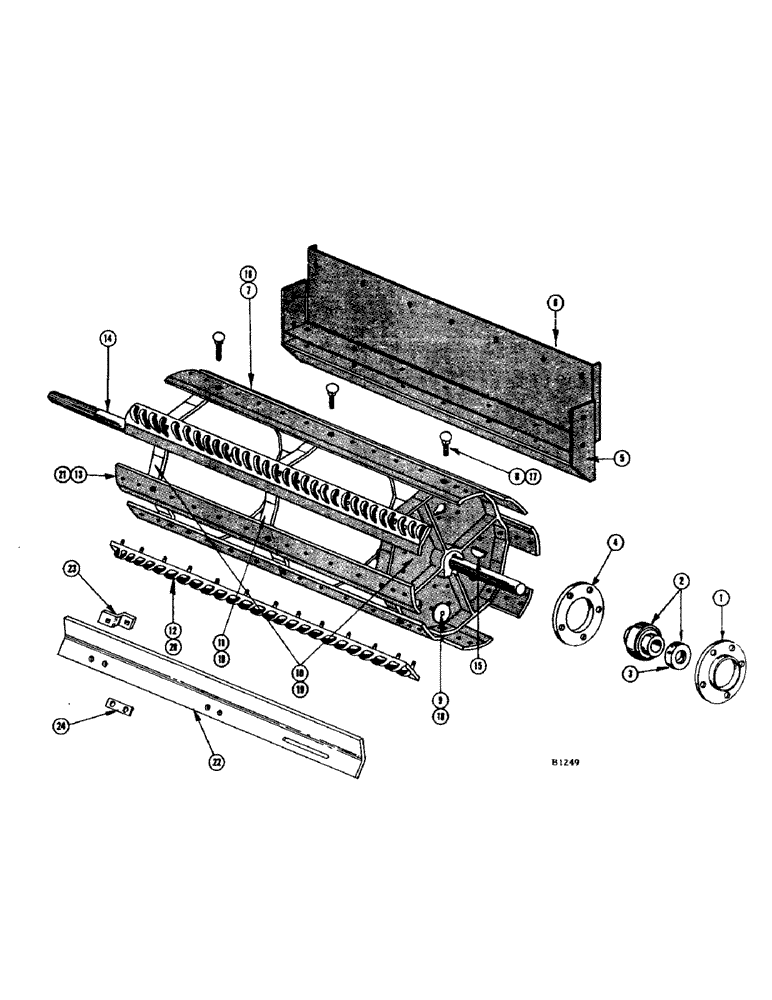 Схема запчастей Case IH 1060 - (120) - RUB BAR CYLINDER (66) - THRESHING