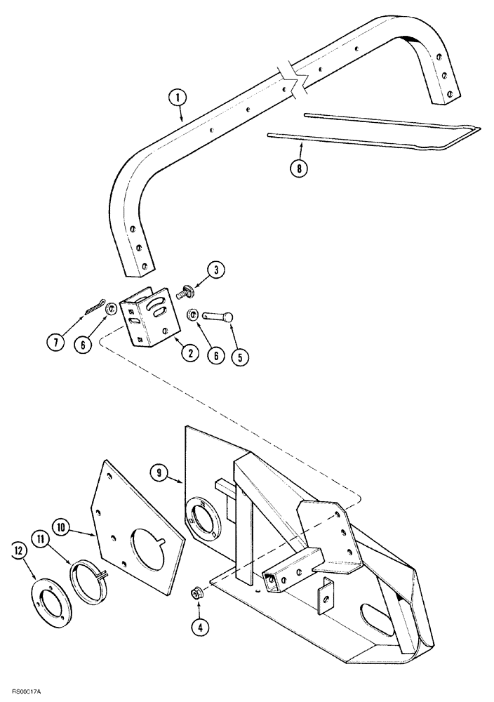 Схема запчастей Case IH 1015 - (9-010) - HEADER DEFLECTOR (58) - ATTACHMENTS/HEADERS