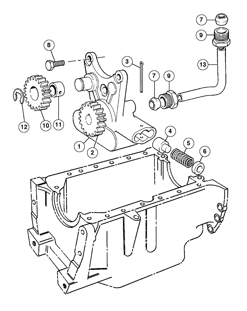 Схема запчастей Case IH CX60 - (02-35) - OIL PUMP (02) - ENGINE
