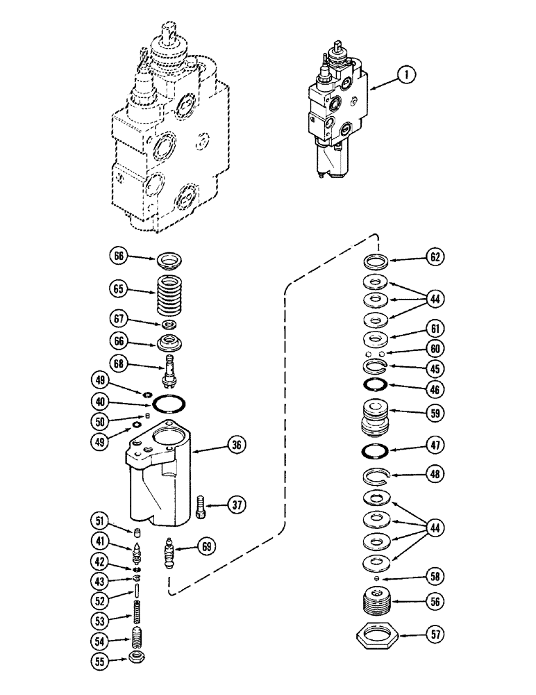 Схема запчастей Case IH 3294 - (8-318) - REMOTE HYDRAULICS, REMOTE VALVE BODY ASSEMBLY ADD ON FOR 3RD OR 4TH CIRCUIT W/O LOAD CHECK (CONTD) (08) - HYDRAULICS