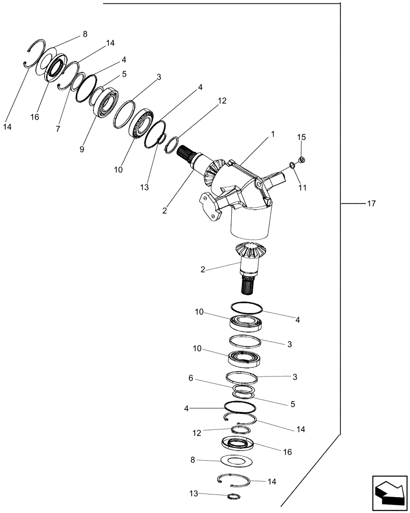 Схема запчастей Case IH 6130 - (80.175.06) - GEARBOX, UPPER UNLOADER (80) - CROP STORAGE/UNLOADING