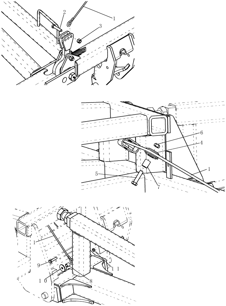 Схема запчастей Case IH 800 - (39.100.18) - FOLDAWAY FRAME LATCH ASSEMBLY (39) - FRAMES AND BALLASTING