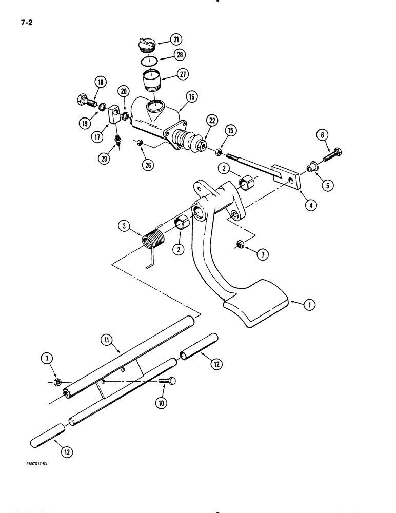 Схема запчастей Case IH 9110 - (7-02) - BRAKE CONTROLS (07) - BRAKES