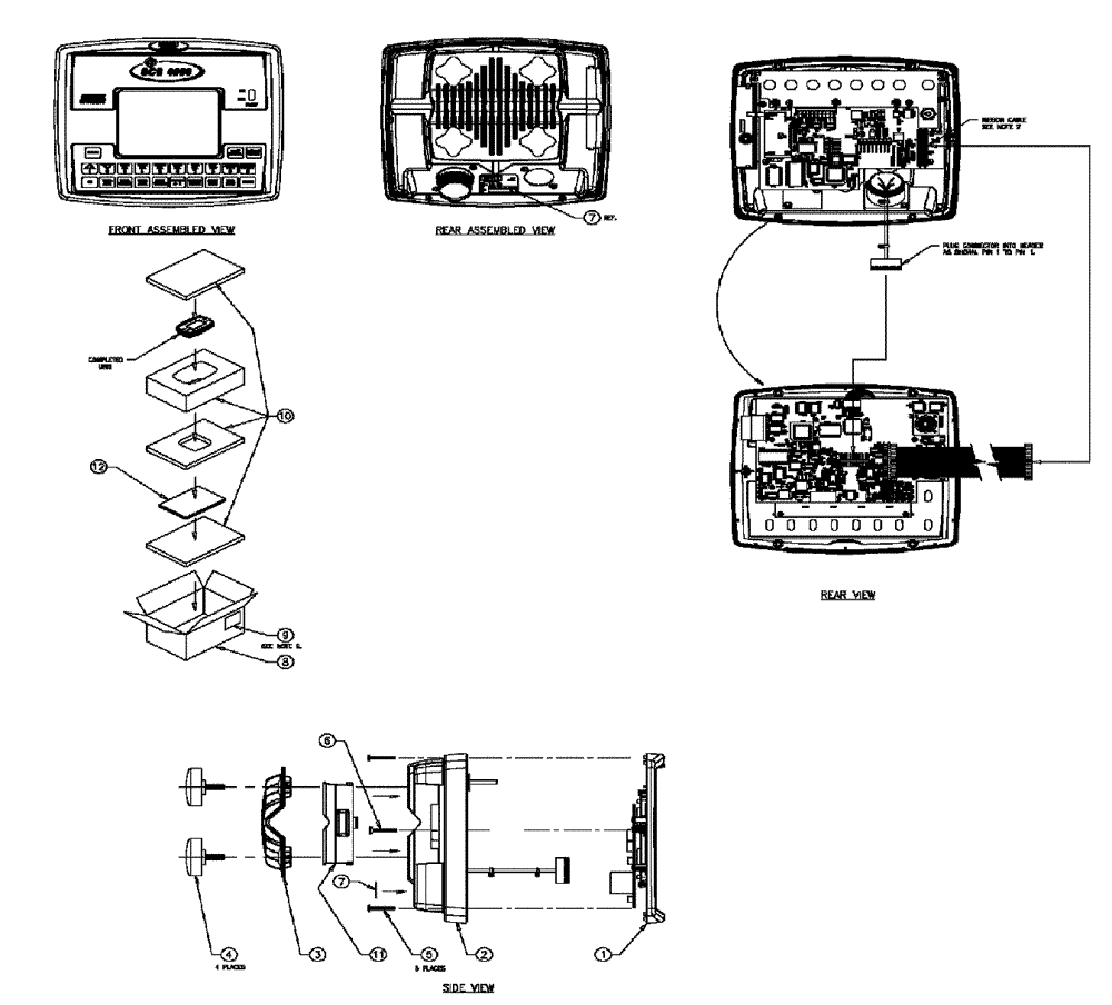 Схема запчастей Case IH SPX3320 - (12-020) - CASE IH SCS 4600 CONTROLLER (06) - ELECTRICAL