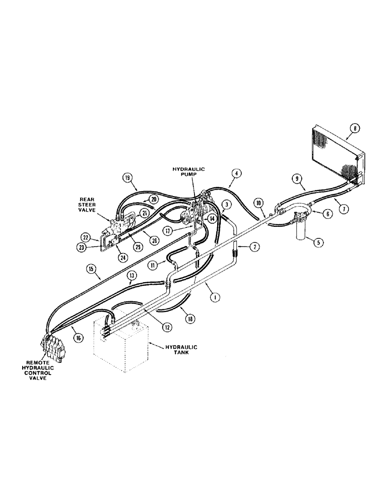 Схема запчастей Case IH 9260 - (1-010) - PICTORIAL INDEX, MAIN HYDRAULICS (00) - PICTORIAL INDEX