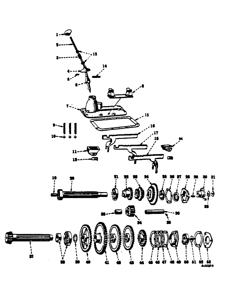 Схема запчастей Case IH 100 - (07-10) - DRIVE TRAIN, GEAR SHIFTER MECHANISM AND TRANSMISSION (04) - Drive Train