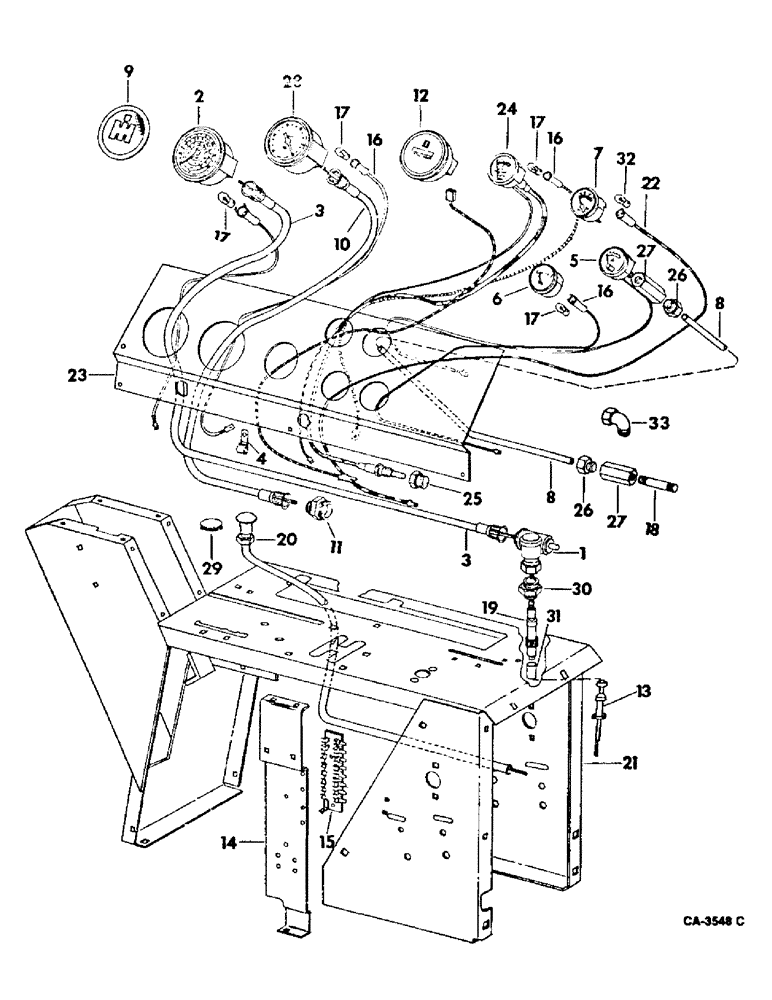 Схема запчастей Case IH 915 - (11-1) - INSTRUMENTS, GAUGES AND INDICATORS Instruments