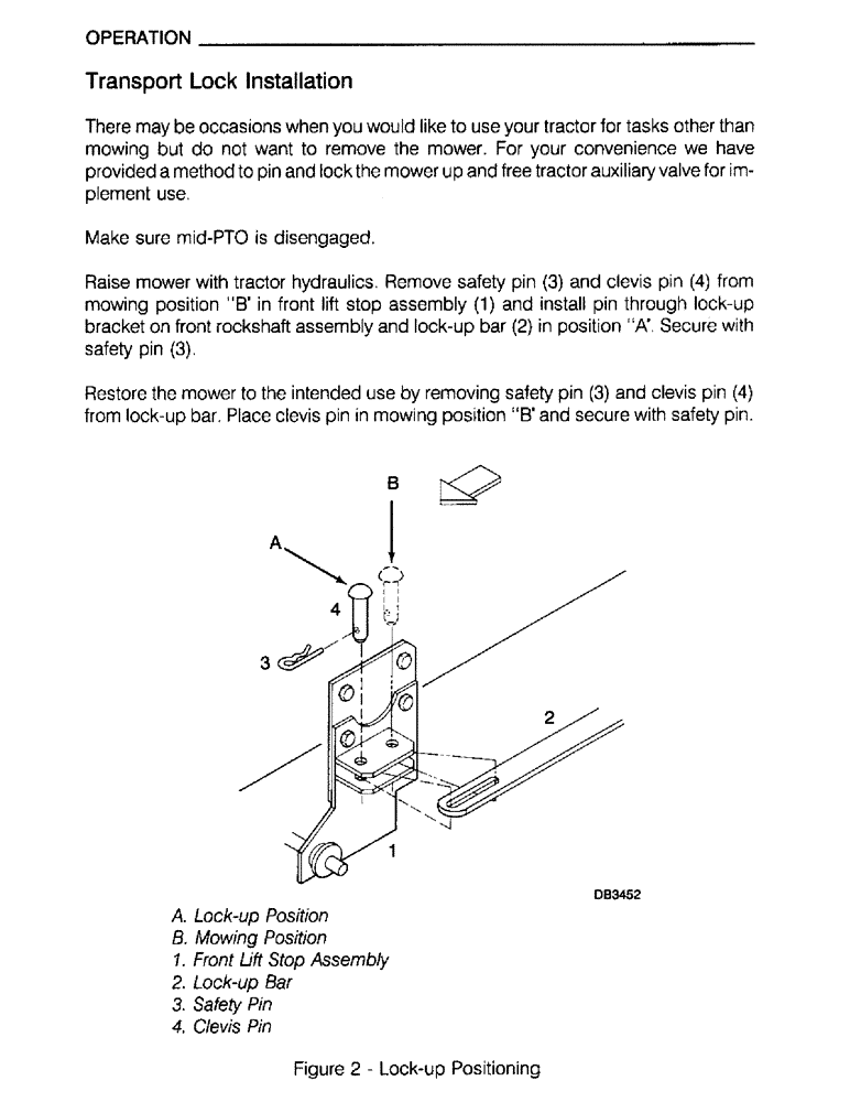 Схема запчастей Case IH M172 - (12) - OPERATION, TRANSPORT LOCK INSTALLATION (05) - SERVICE & MAINTENANCE