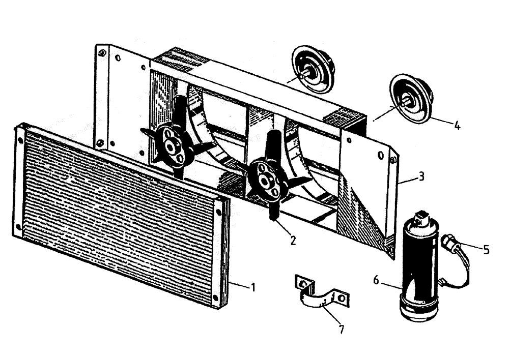Схема запчастей Case IH 7000 - (A05-65) - AIR CONDITIONER CONDENSER Mainframe & Functioning Components