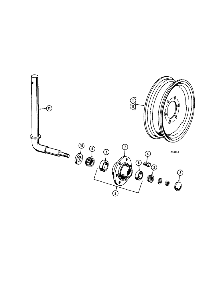 Схема запчастей Case IH JTA-SERIES - (42) - REAR WHEEL AND AXLE 