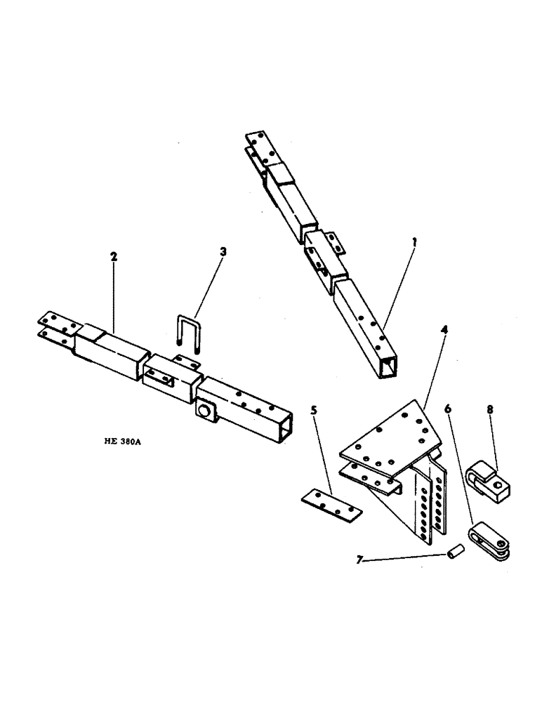 Схема запчастей Case IH 55 - (F-05) - TRACTOR HITCH, 25 FOOT AND 31 FOOT MACHINES BUILT WITH IDENTIFICATION PLATE C1111 OR C1121 