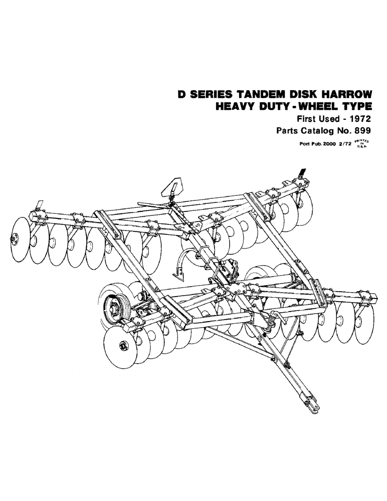 Схема запчастей Case IH D-SERIES - (01) - D SERIES TANDEM DISK HARROW, HEAVY DUTY, WHEEL TYPE 