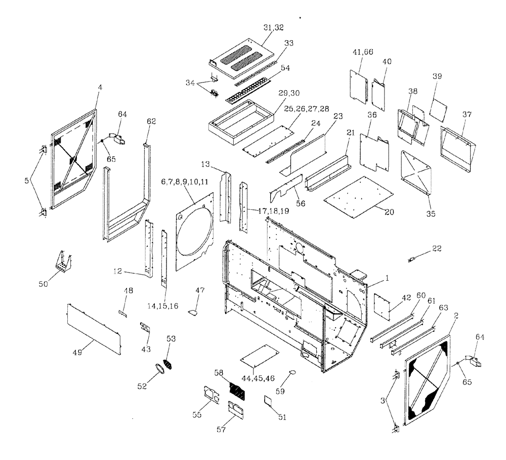 Схема запчастей Case IH 7700 - (C03[01]) - ENGINE COMPARTMENT Engine & Engine Attachments