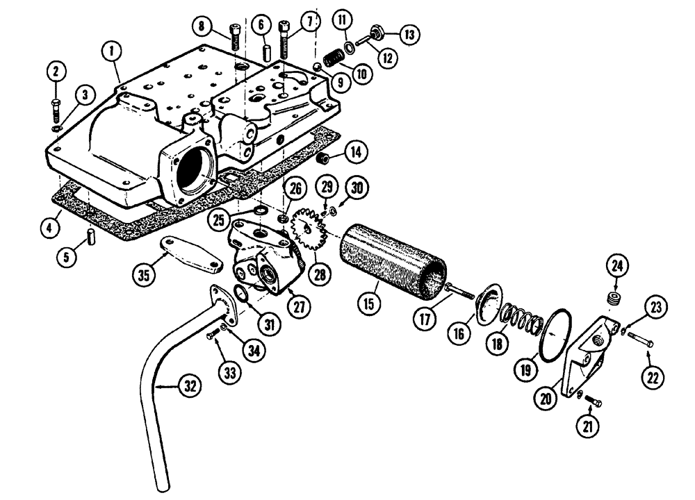 Схема запчастей Case IH 630 - (119) - HYDRAULIC PUMP AND ADAPTER WITH CASE-O-MATIC DRIVE (08) - HYDRAULICS