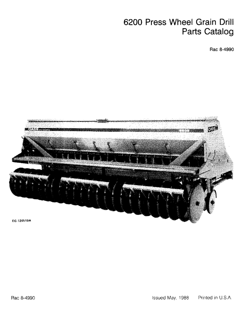 Схема запчастей Case IH 6200 - (1-1) - 6200 PRESS WHEEL GRAIN DRILL PARTS CATALOG (00) - PICTORIAL INDEX