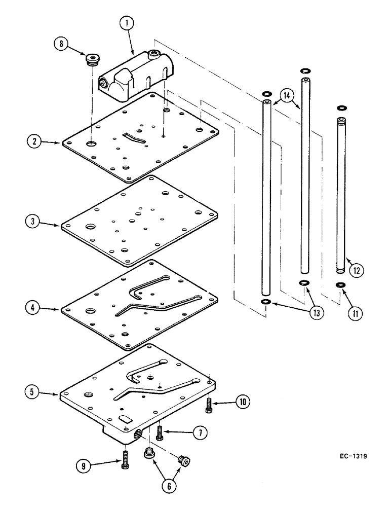 Схема запчастей Case IH 685 - (8-650) - REGULATOR VALVE AND PLATE, VERSION W/FORWARD & REVERSE, 685 : 18001- 885 : 18001- (08) - HYDRAULICS