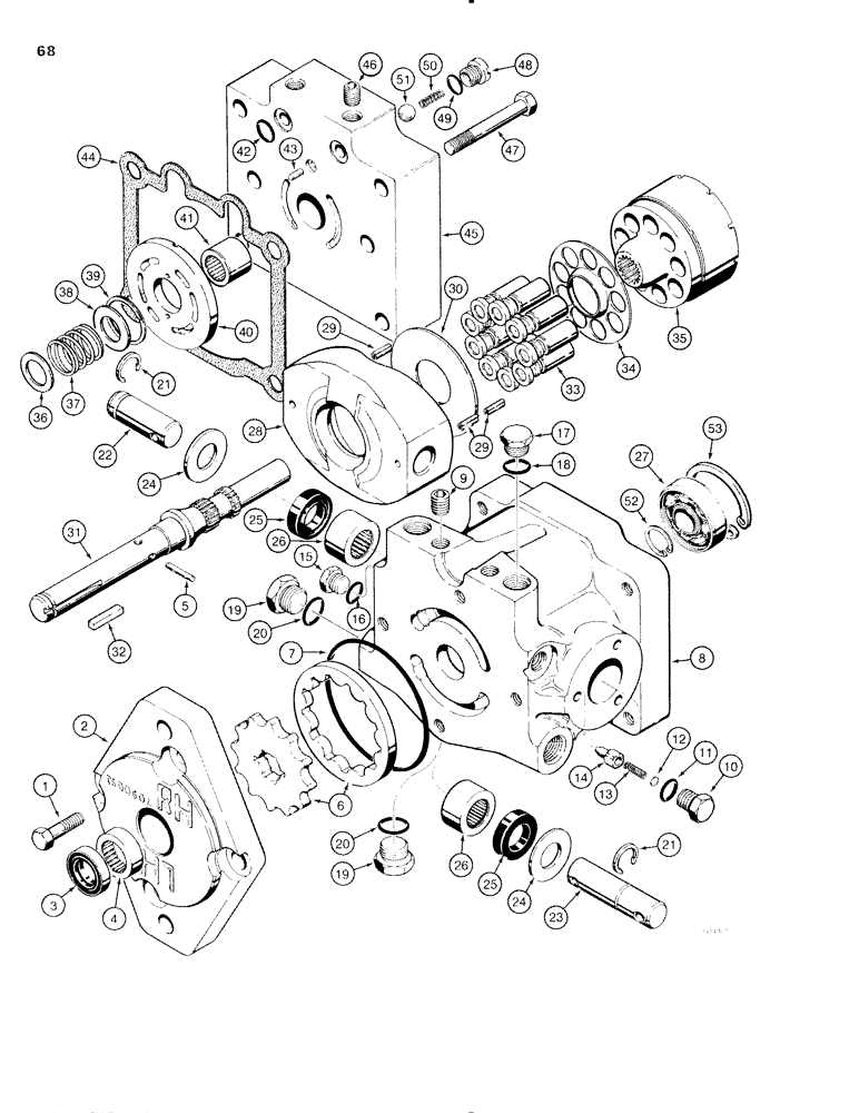 Схема запчастей Case IH 1816C - (068) - D75993 VARIABLE DISPLACEMENT PUMP (06) - POWER TRAIN