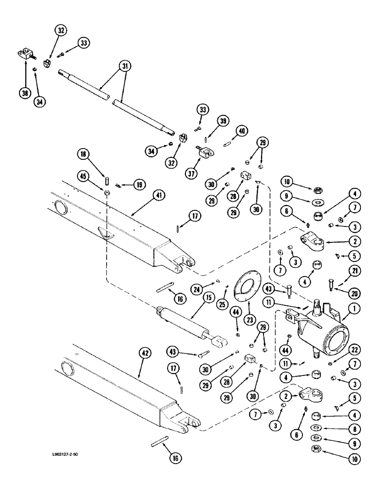Схема запчастей Case IH 1670 - (5-16) - STEERING KNUCKLE AND TIE RODS (04) - STEERING