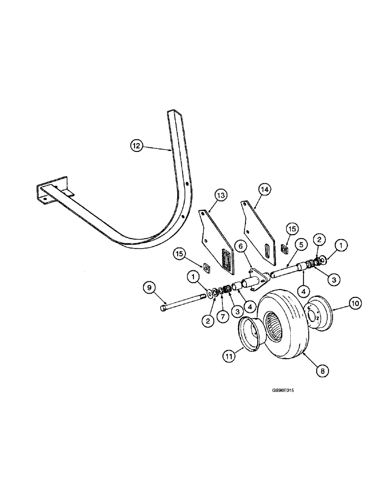Схема запчастей Case IH INTERNATIONAL - (2-30) - GAUGE WHEEL (11) - WHEELS