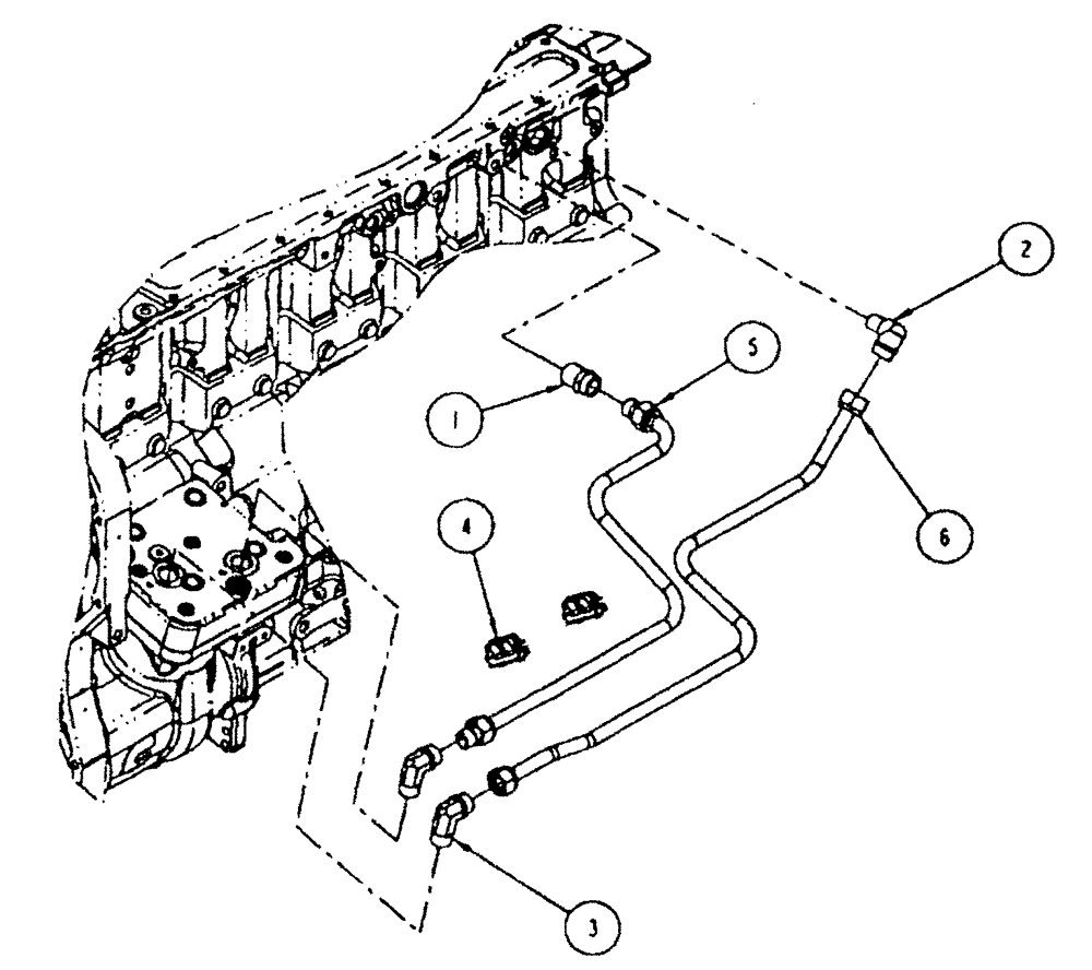 Схема запчастей Case IH FLX4010 - (02-004) - COOLANT LINES, AIR COMPRESSOR (01) - ENGINE