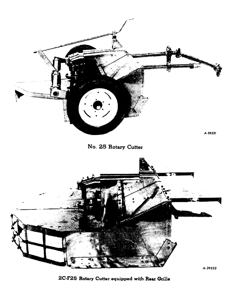 Схема запчастей Case IH 2C-F25 - (A-01) - NO. 25 ROTARY CUTTER, 2C-F25 ROTARY CUTTER EQUIPPED WITH REAR GRILLE 