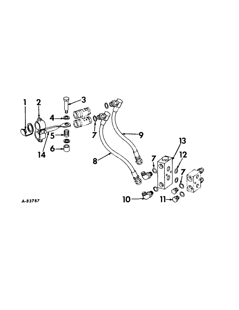 Схема запчастей Case IH 2424 - (150) - HYDRAULIC SYSTEM, HYDRAULIC REMOTE CONTROL, FOR TRACTORS WITH REAR HYDRAULIC MANIFOLD (07) - HYDRAULIC SYSTEM