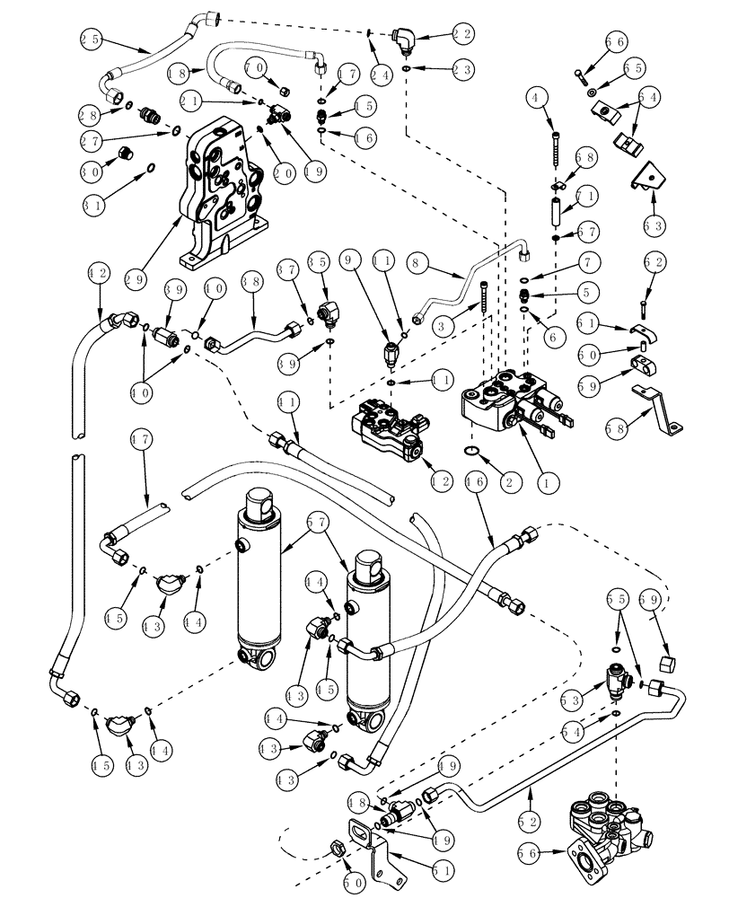 Схема запчастей Case IH MX180 - (08-09) - HYDRAULIC SYSTEM HITCH (08) - HYDRAULICS