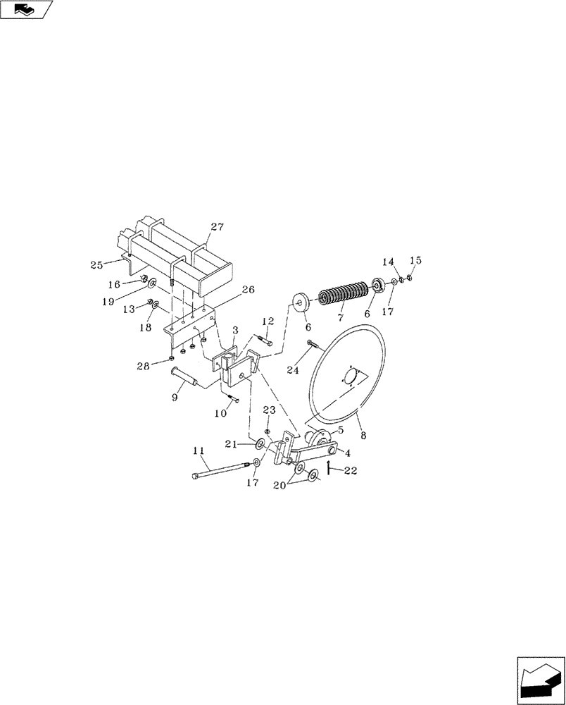 Схема запчастей Case IH 527 - (75.200.03) - SPRING COULTER (75) - SOIL PREPARATION