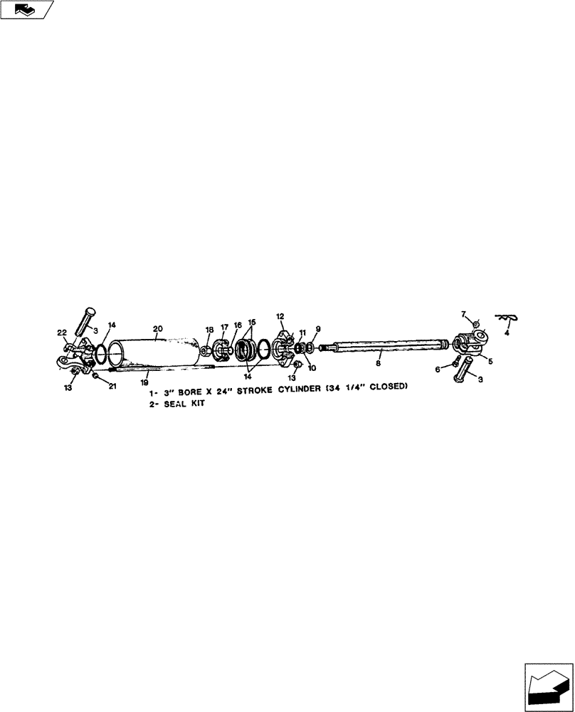 Схема запчастей Case IH S-SERIES - (35.100.01) - HYDRAULIC CYLINDER ASSEMBLY (35) - HYDRAULIC SYSTEMS