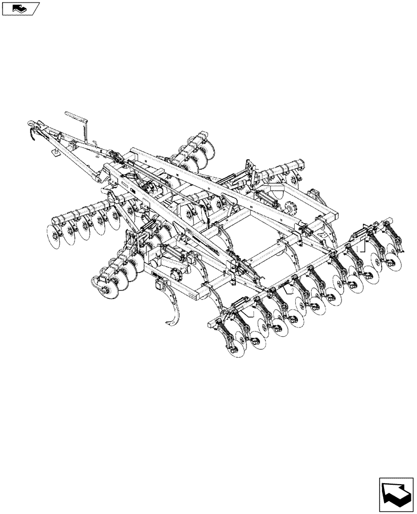 Схема запчастей Case IH 870 - (90.108.04[01]) - DECALS REAR DISK LEVELER (90) - PLATFORM, CAB, BODYWORK AND DECALS