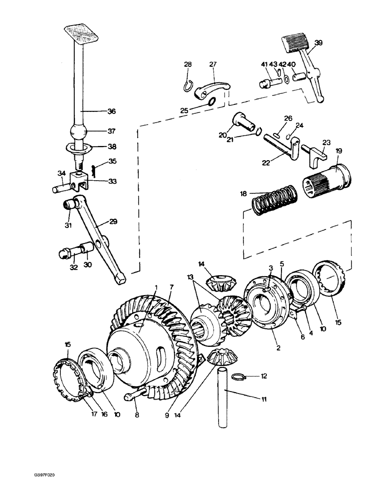 Схема запчастей Case IH 885N - (6-28) - DIFFERENTIAL AND DIFFERENTIAL LOCK (06) - POWER TRAIN