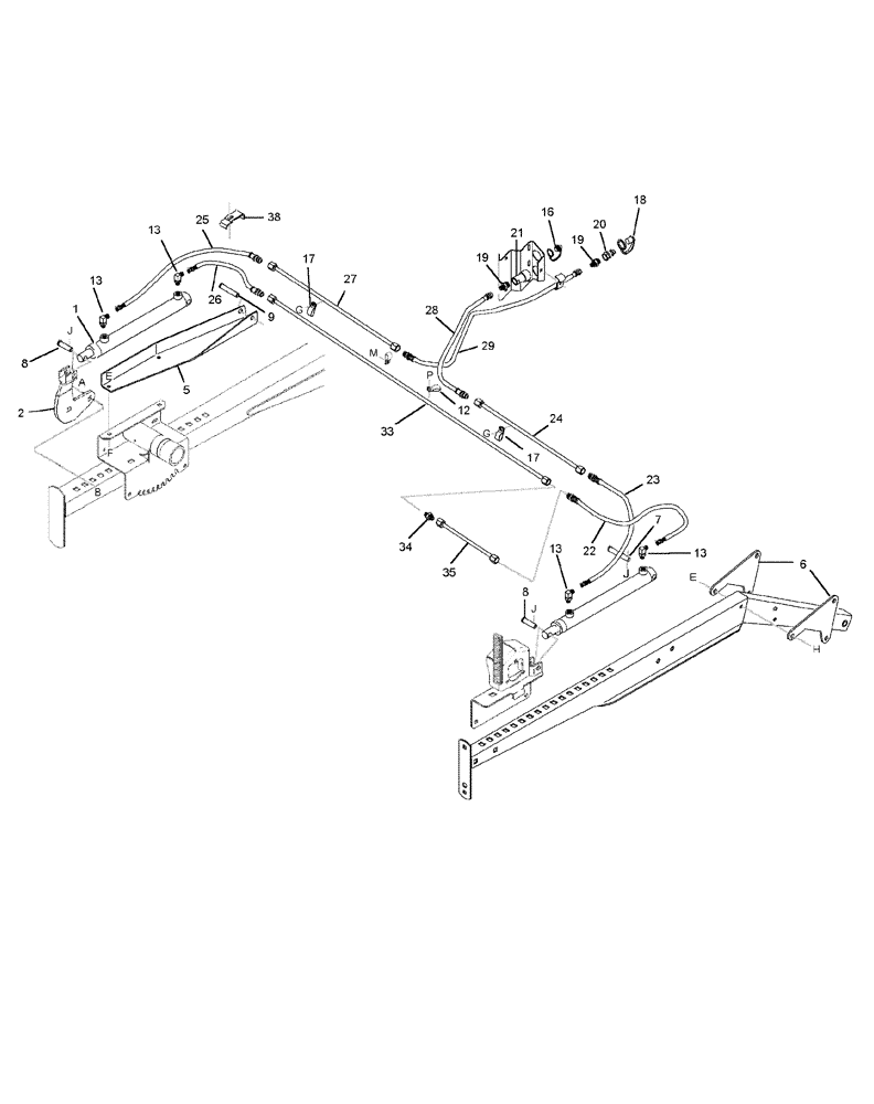 Схема запчастей Case IH 1052 - (09-30) - HYDRAULIC FORE-AFT REEL 2 ARM POSITIONER, 21.0 AND 25.0 FOOT HEADER ASN CCC0011154 (09) - CHASSIS