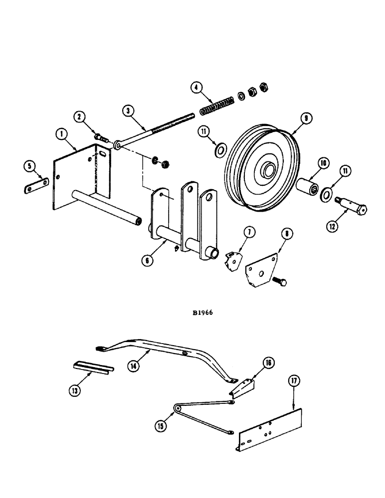 Схема запчастей Case IH 1060 - (262) - MAIN DRIVE SHAFT, TRACTION DRIVE TIGHTENER (14) - MAIN GEARBOX & DRIVE