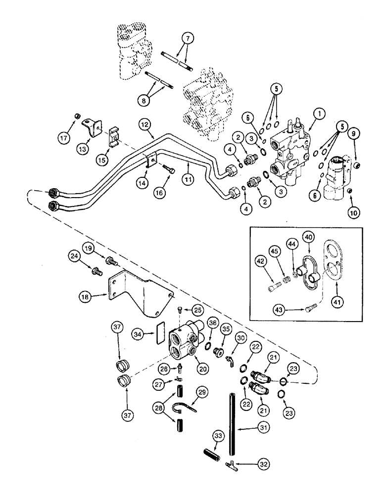 Схема запчастей Case IH 8950 - (8-064) - THIRD CIRCUIT REMOTE HYDRAULICS (08) - HYDRAULICS