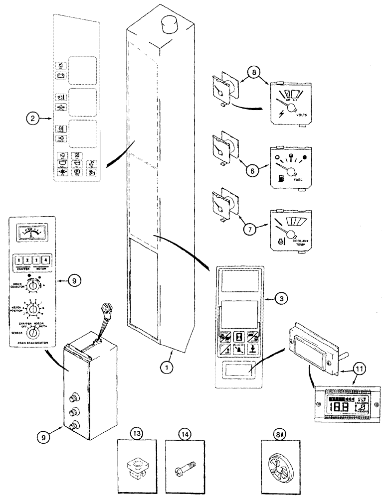 Схема запчастей Case IH 2344 - (04-14) - INSTRUMENT PANEL ASSY (06) - ELECTRICAL