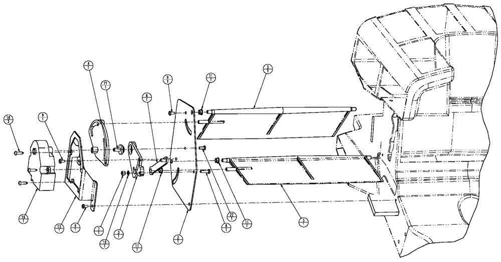 Схема запчастей Case IH TITAN 4020 - (01-025[03]) - FRONT CONSOLE, HVAC ASSEMBLY (10) - CAB