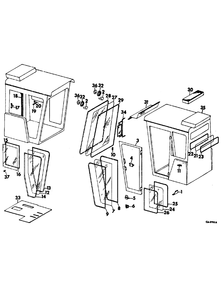 Схема запчастей Case IH 915 - (N-04) - PARTS ACCESSORIES AND ATTACHMENTS, OPERATORS CAB, SERIAL NO. 1865 AND ABOVE, CAB W/ REAR AIR INTAKE Accessories & Attachments